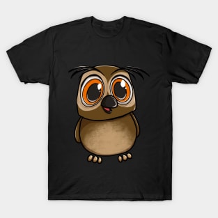 Cute Brown Kawaii Owl T-Shirt